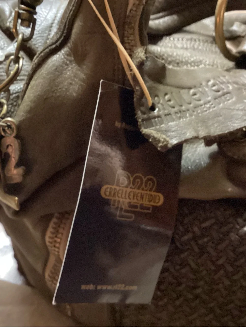 Woven Leather Hobo Bag in Olive